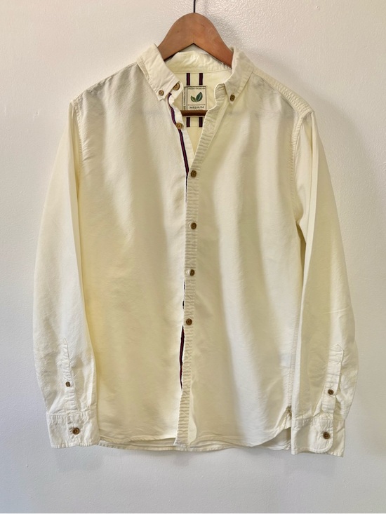 Alexander Julian Tops - Organic Cotton Butter Cream Yellow Button Down Colours by Alexander Julian